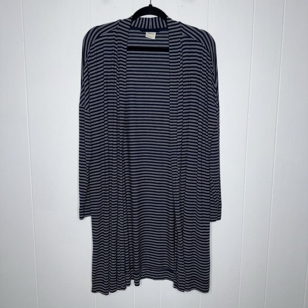Soma Women’s Cool Nights Striped Duster Cardigan Blue Size Large